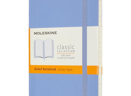 Блокнот Moleskine Classic Soft Pocket A6 96 листов в линейку голубой на сшивке (90x140 мм)